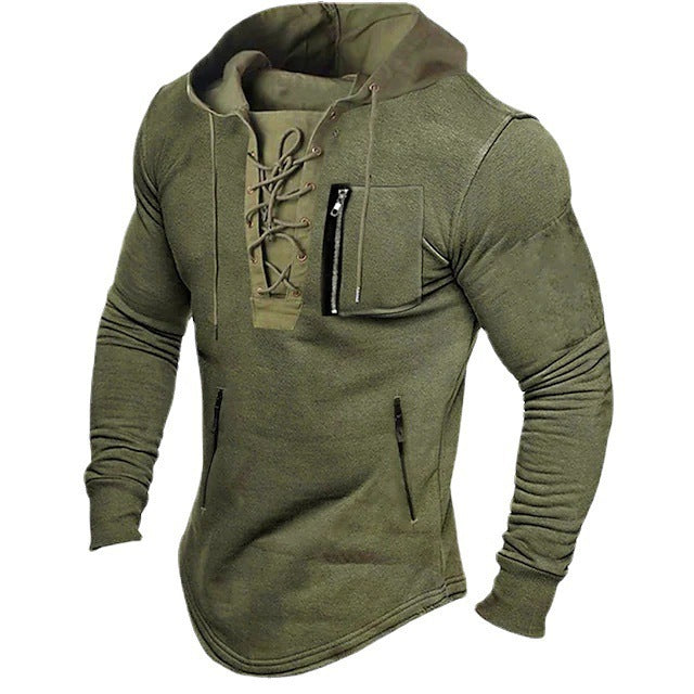 Trendy hoodie for men with a unique lace design Lune London