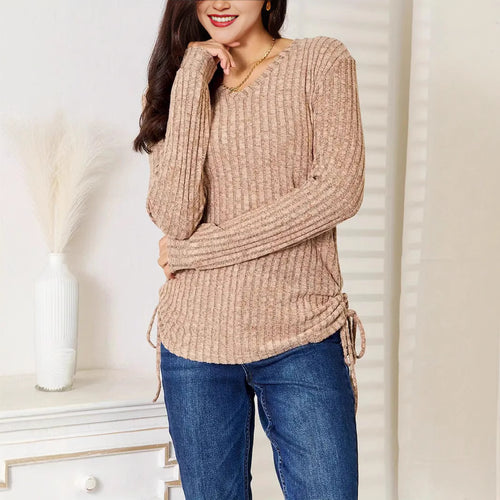 Chic and Stylish Long Casual Blouse for Women with Gatherings