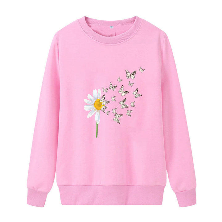 Women's sweatshirt with floral butterfly design Chic & Stil