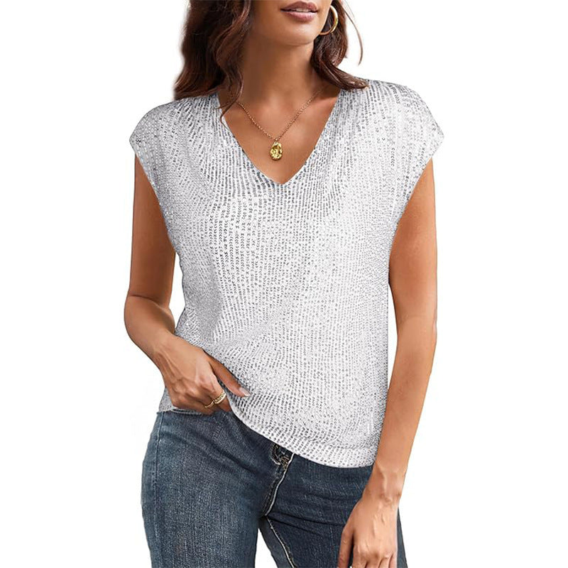 Ladies Glamorous Sequin Top Amarae