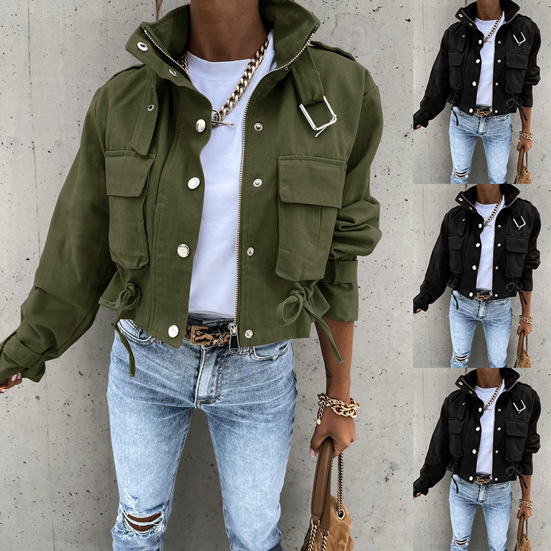 Veste utilitaire pour femmes avec ourlet ajustable et poches pratiques Chic & Stil