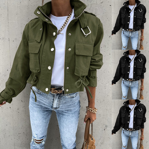 Veste utilitaire pour femmes avec ourlet ajustable et poches pratiques Chic & Stil