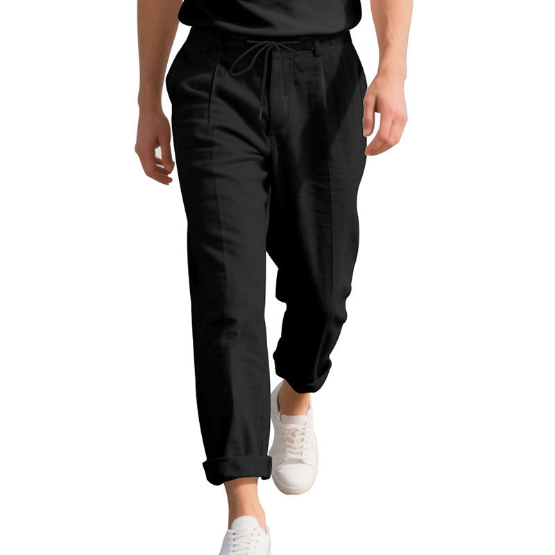 Casual chino pants for men with elastic waistband and practical side pockets Lune London