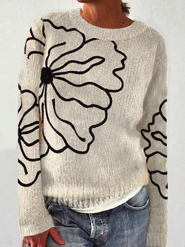 Pull confortable pour femmes avec motif festif Chic & Stil