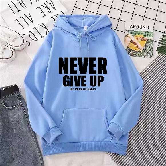 Women's hoodie with motivating lettering Chic & Stil 1772613019