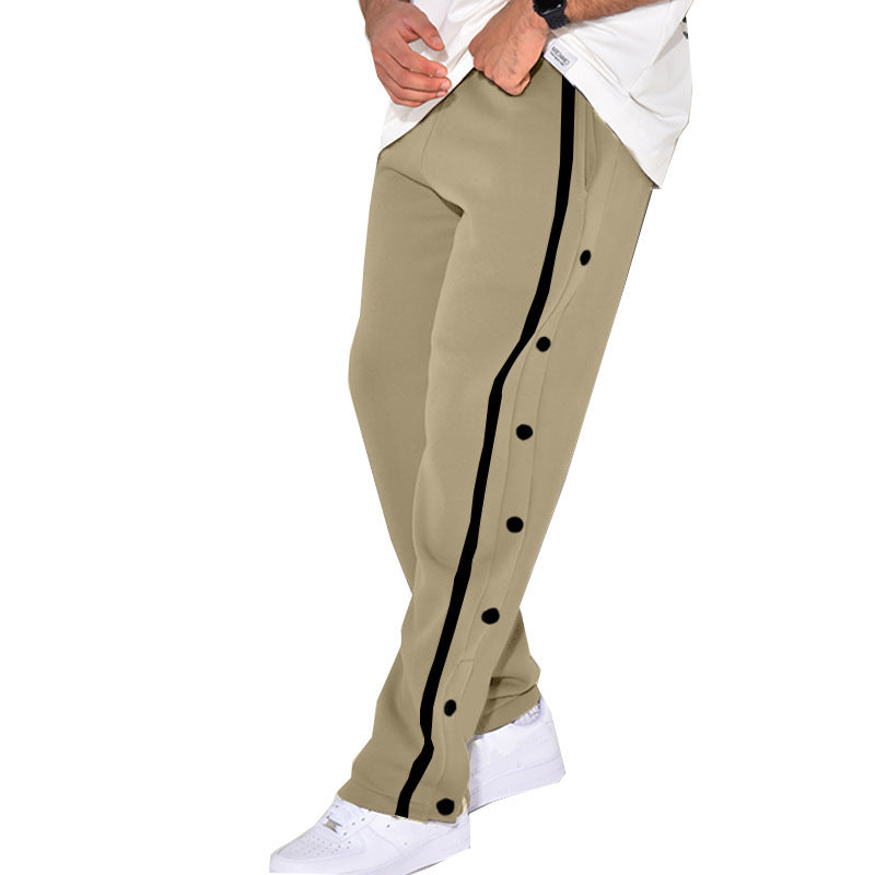 Sporty men's jogger pants with practical snap buttons Lune London