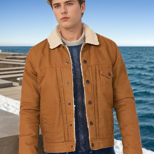 Men's soft and stylish fleece jacket with snap buttons Amarae