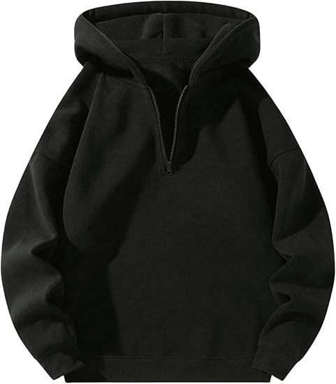 Men's sporty hoodie with half-zipper Amarae