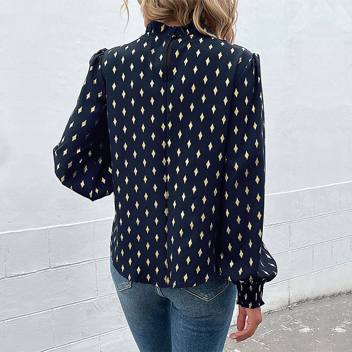 Elegant blouse for women with fashionable prints and balloon sleeves Lune London
