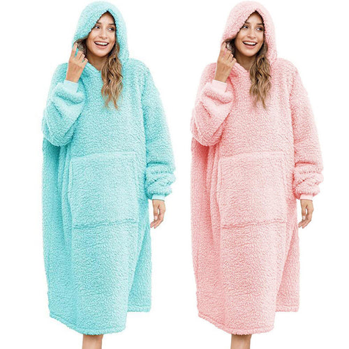 Men's cozy fleece bathrobe with hood and pockets Amarae