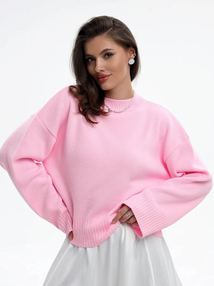 Ladies oversized sweater in casual chic style