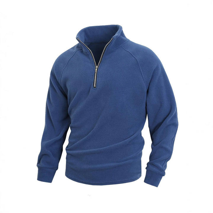Men's fleece pullover with half-zip Lune London