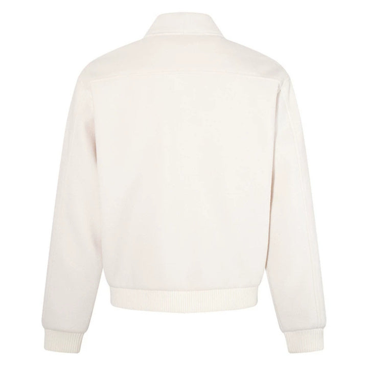 Women's short-cut bomber jacket with concealed zipper and ribbed cuffs Amarae