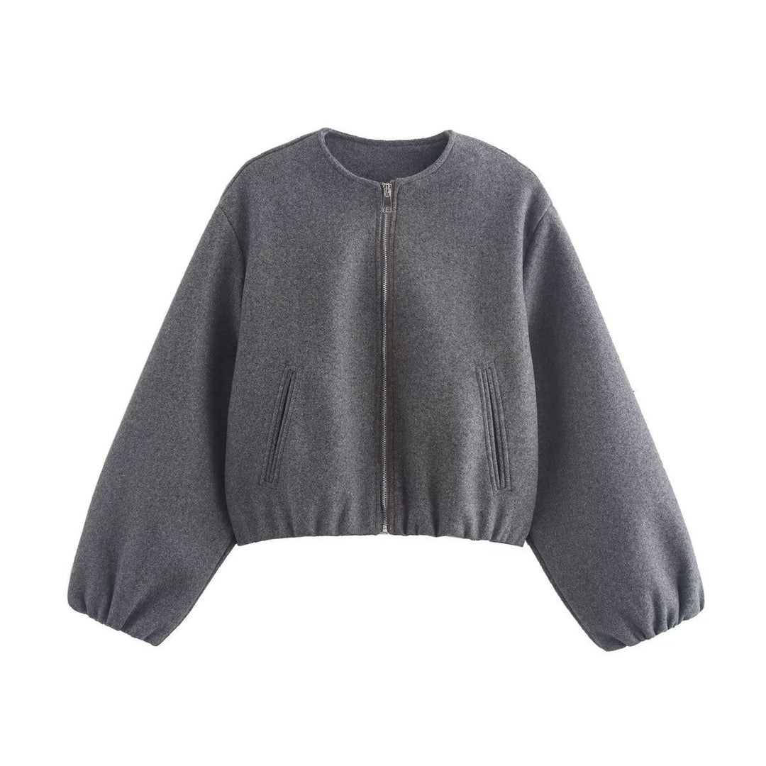 Veste bomber élégante pour femmes avec coupe décontractée et fermeture éclair