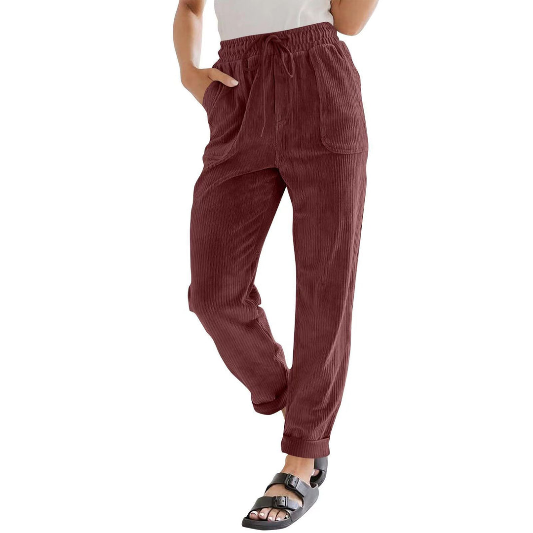 Ladies Comfortable Corduroy Leisure Pants Lune London