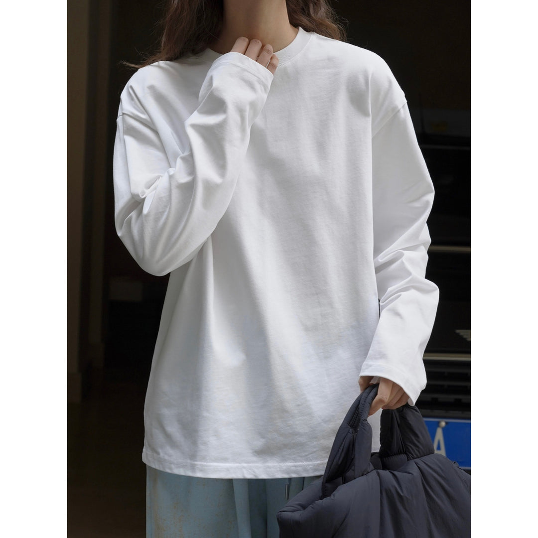 Women's Casual Oversized Sweatshirt with Round Neck and Dropped Shoulder Amarae