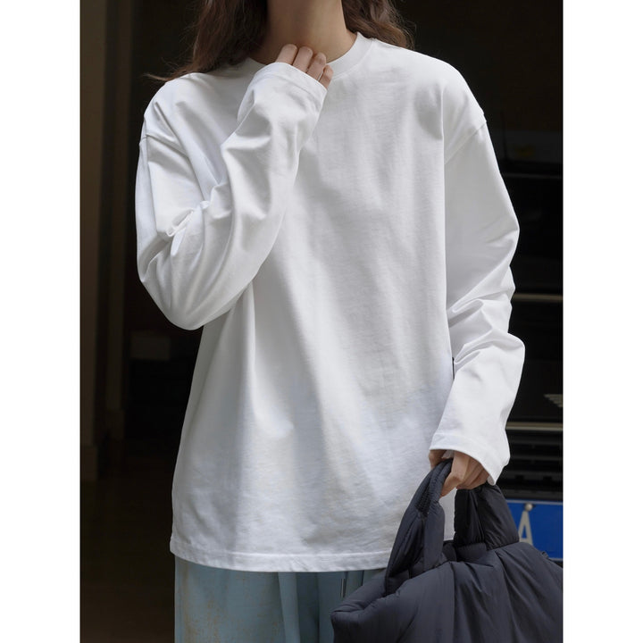 Women's Casual Oversized Sweatshirt with Round Neck and Dropped Shoulder Amarae