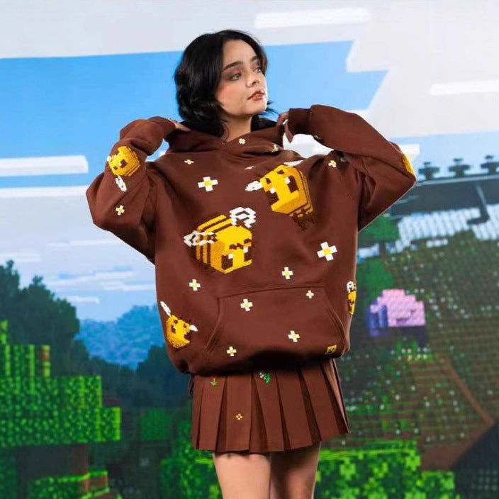 Haut à capuche pour femmes avec un design de abeille créatif et une coupe confortable Chic & Stil
