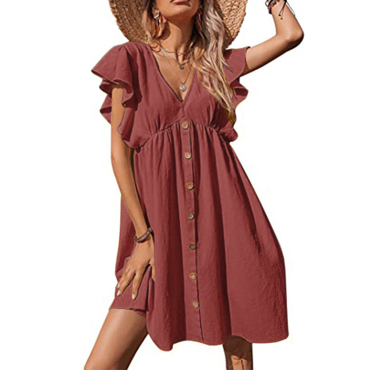 Women A-Line Ruffle Dress Lune London