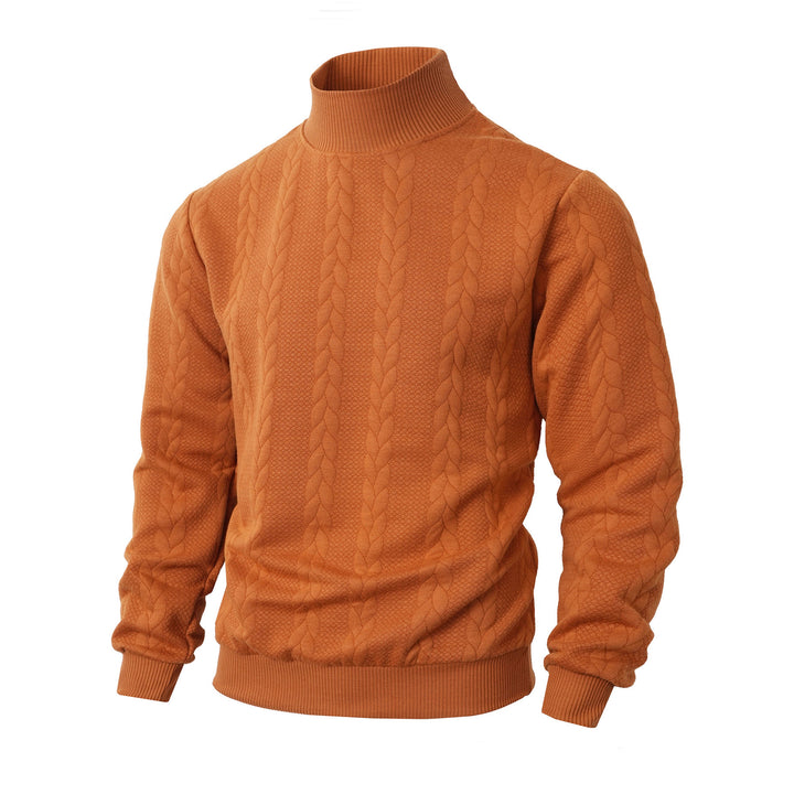Elegant turtleneck sweater for men with textured pattern Lune London
