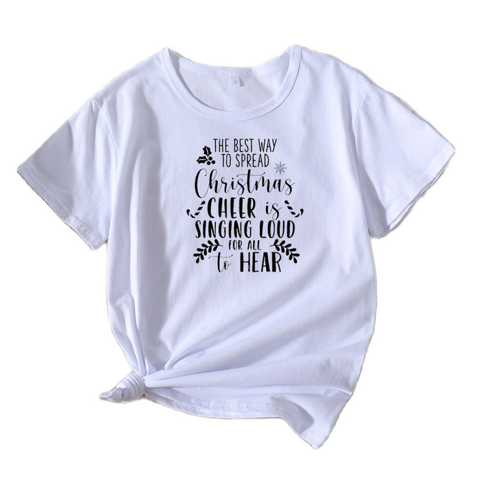 Ladies Holidays Joy Quote T-Shirt Lune London