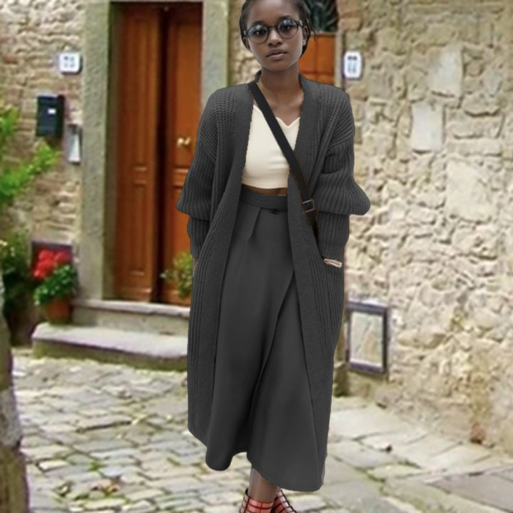 Elegant chunky knit coat for women Lune London