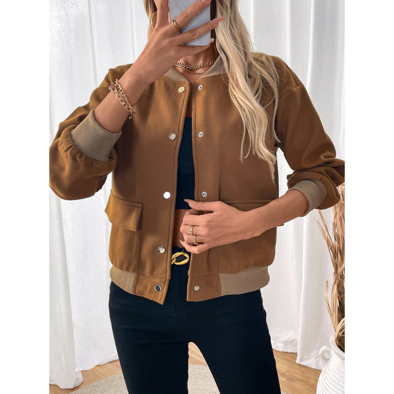Fashion overshirt for women with snap button closure and side pockets Lune London