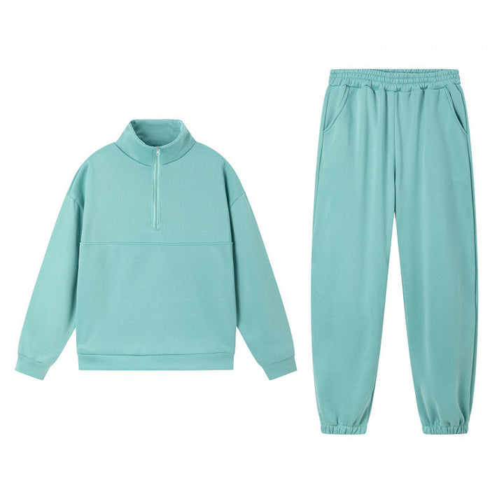 Ensemble de sweatshirts de sport pour femmes avec col montant et poignets élastiques Chic & Stil