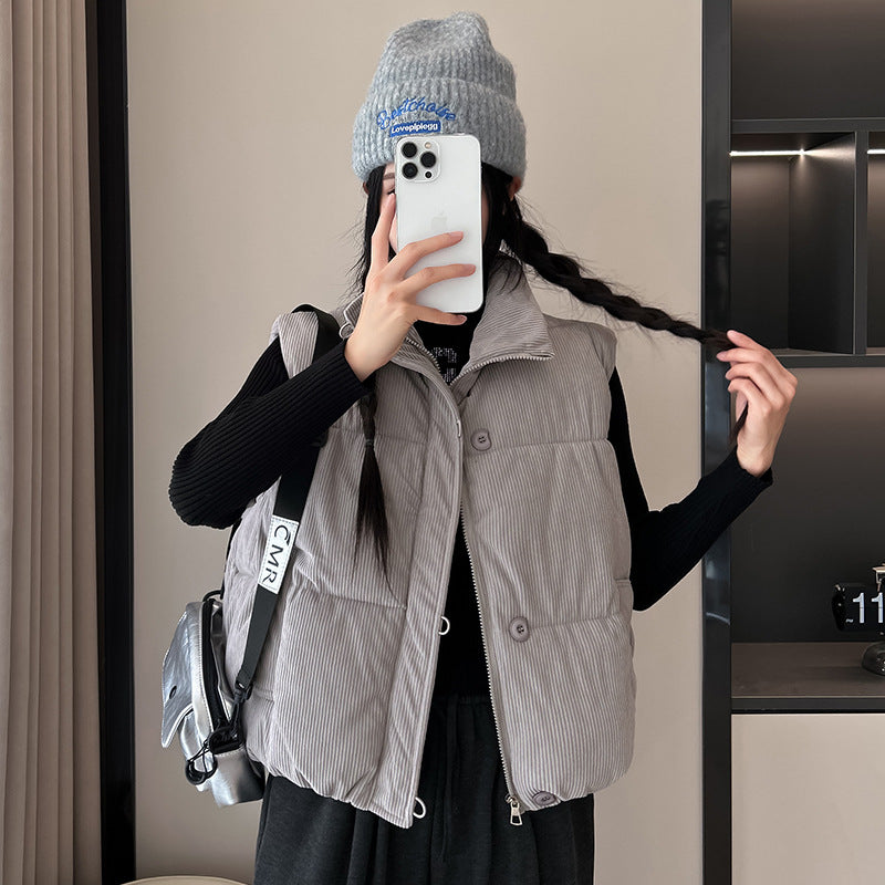 Ladies Comfortable quilted gilet with high pockets Amarae