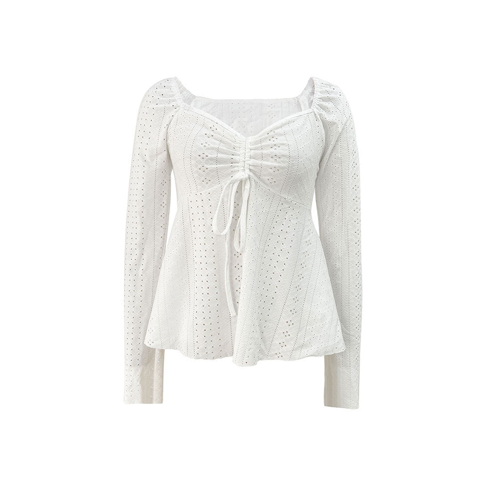 Blouse for women with ruffled details and a chic lace design Chic & Stil