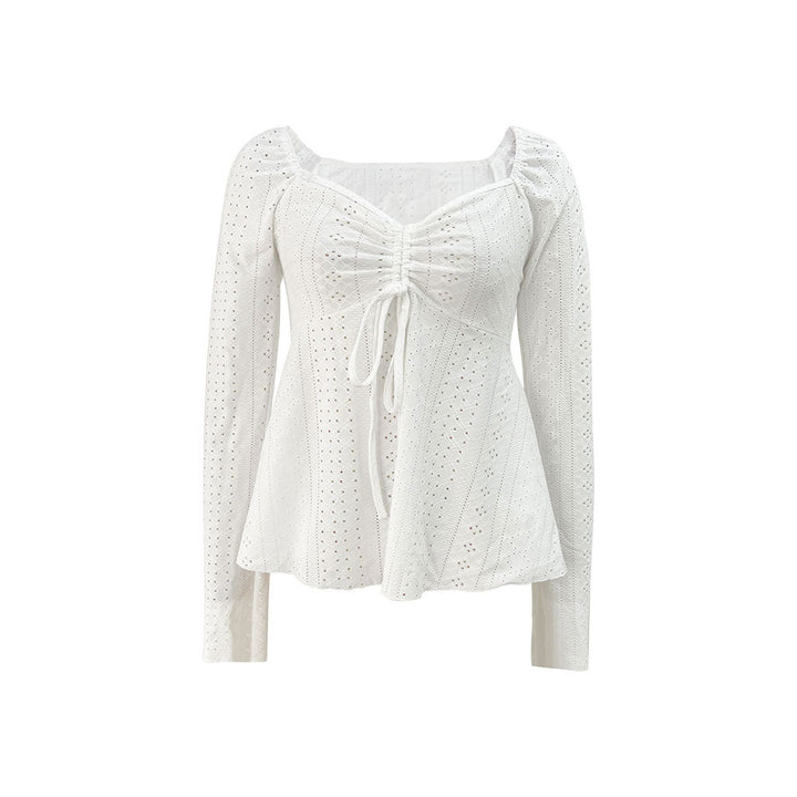 Blouse for women with ruffled details and a chic lace design Chic & Stil