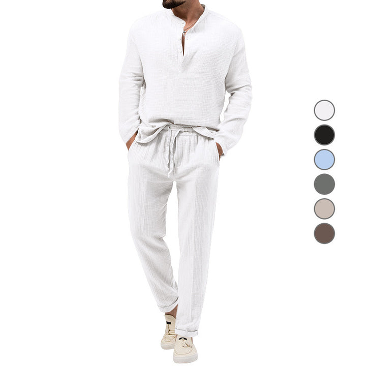Chic and Stylish Leisure Suit for Men with Patterns