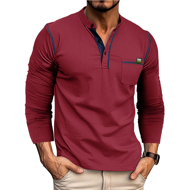 Men's long sleeve shirt with an elegant button placket and a practical chest pocket Lune London