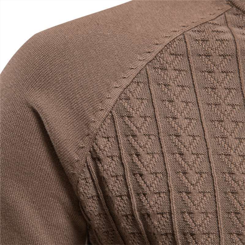 Knit sweater for men with trendy high collar and textured design Lune London