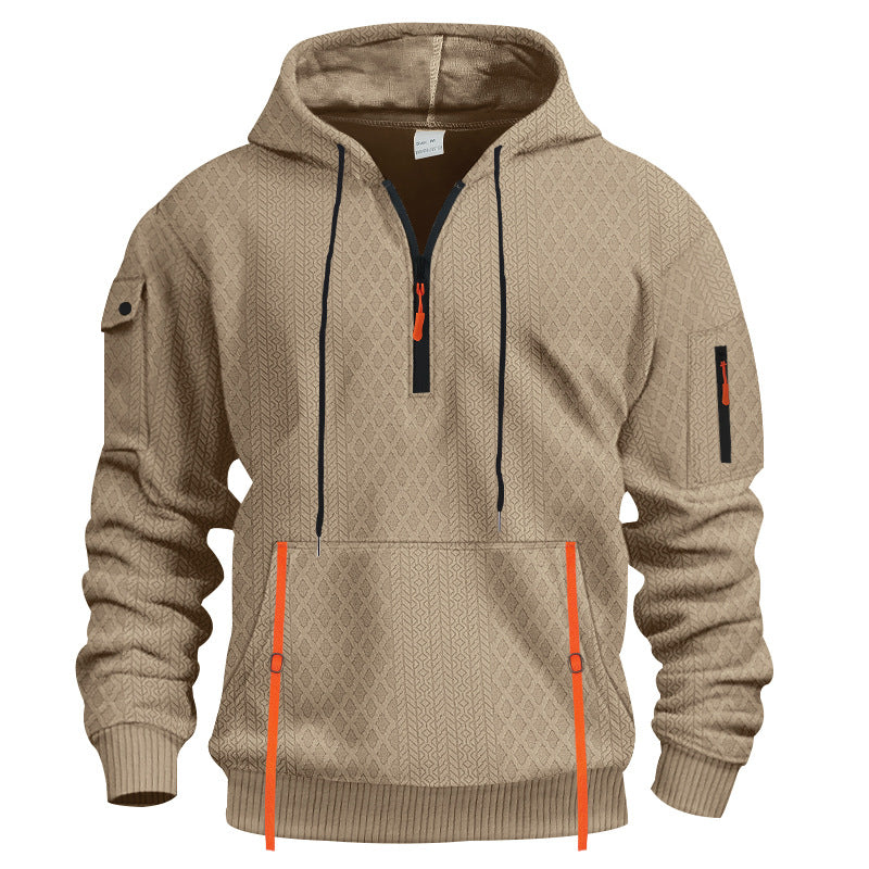 Men's functional hoodie with zipper and practical pockets Lune London