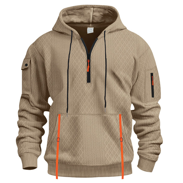 Men's functional hoodie with zipper and practical pockets Lune London