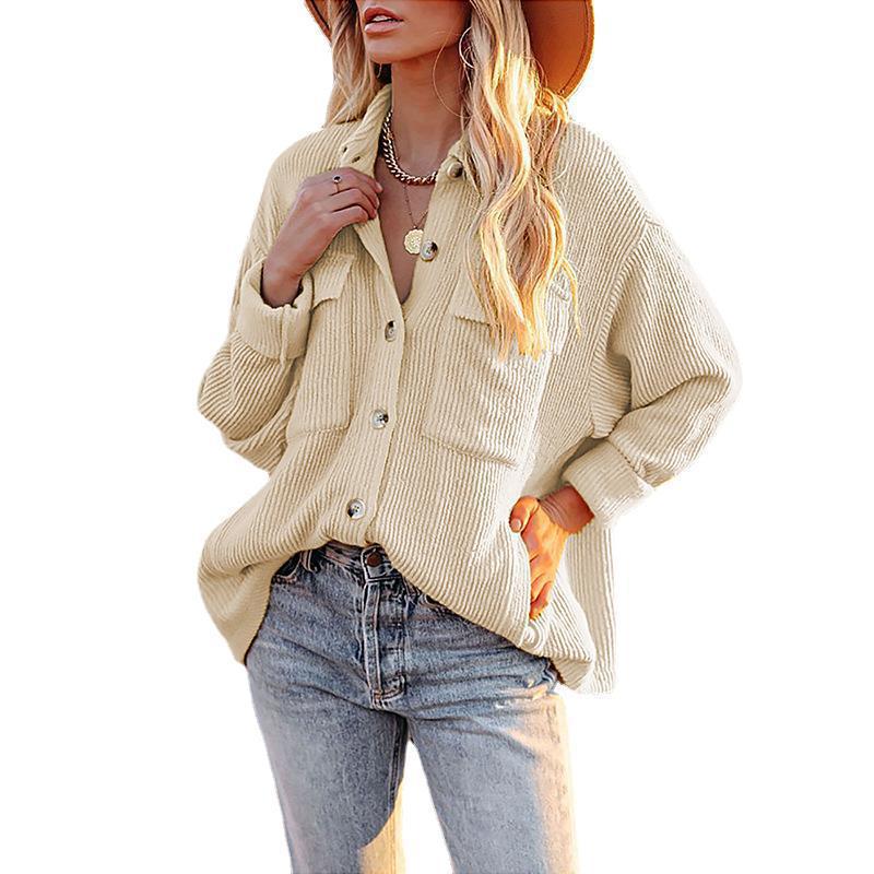 Casual overshirt jacket for women with texture and practical pockets Lune London