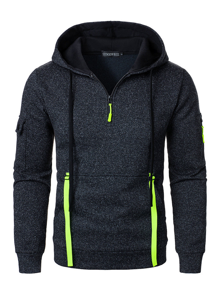 Men's sporty hoodie with breathable inserts and practical zip pockets Lune London