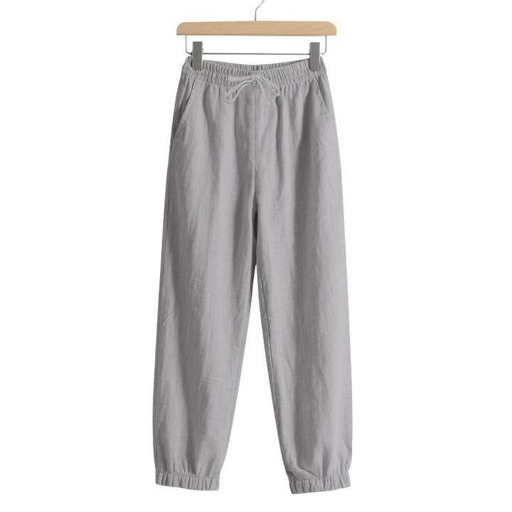 Women’s airy leisure pants with elastic waistband and practical side pockets Chic and style