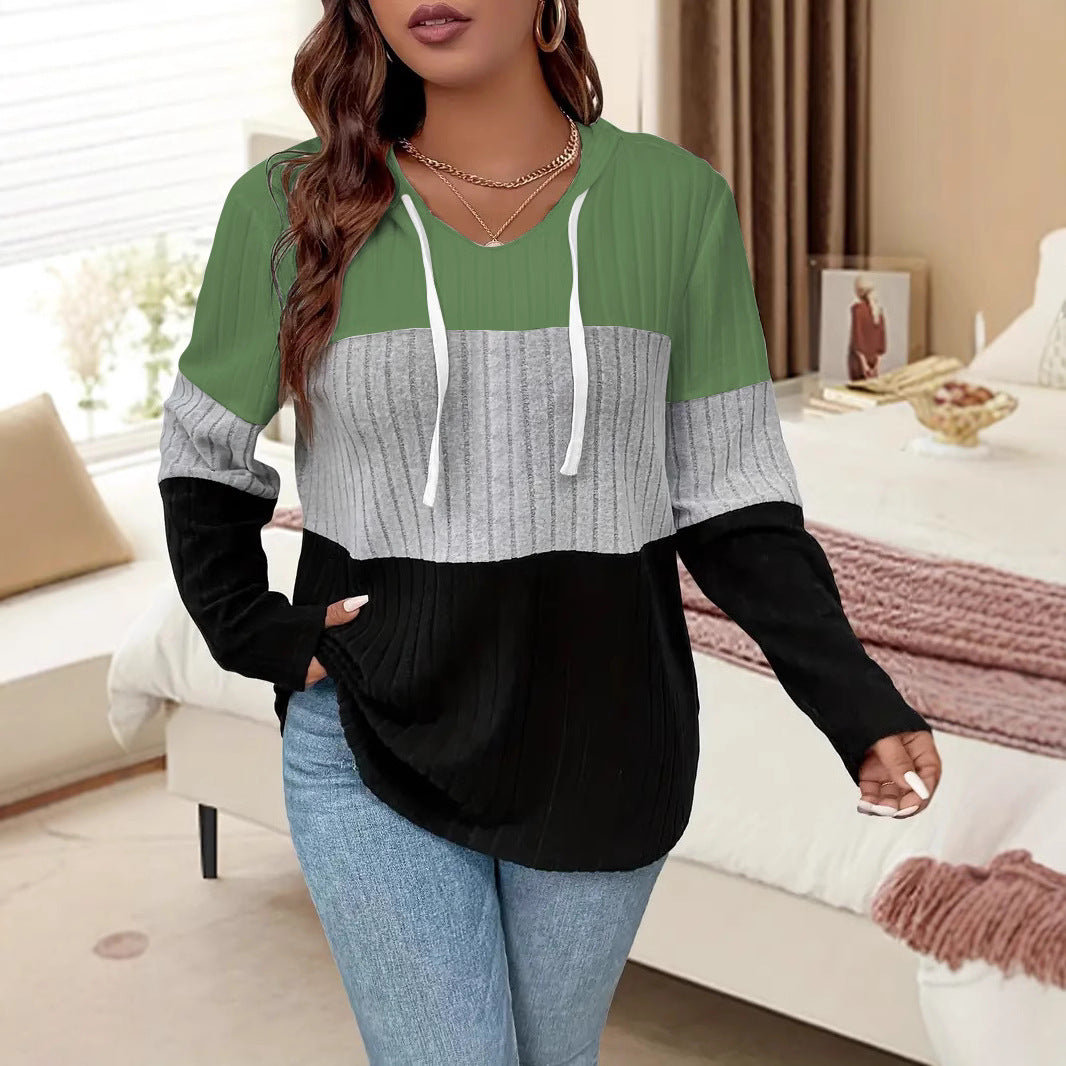 Hooded sweatshirt for ladies with a textured color scheme and a relaxed fit Lune London