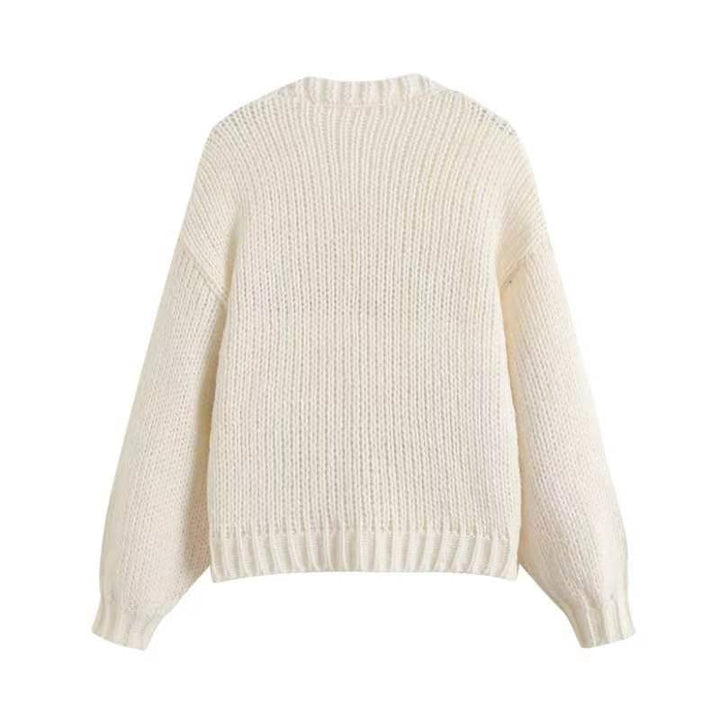Cardigan pour femme avec des appliqués fruités et des détails de boutons modernes Chic & Stil