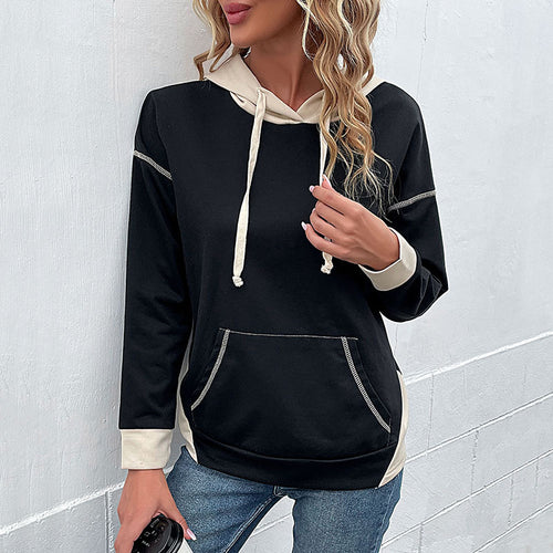 Casual hooded sweater for ladies with practical kangaroo pocket design Amarae