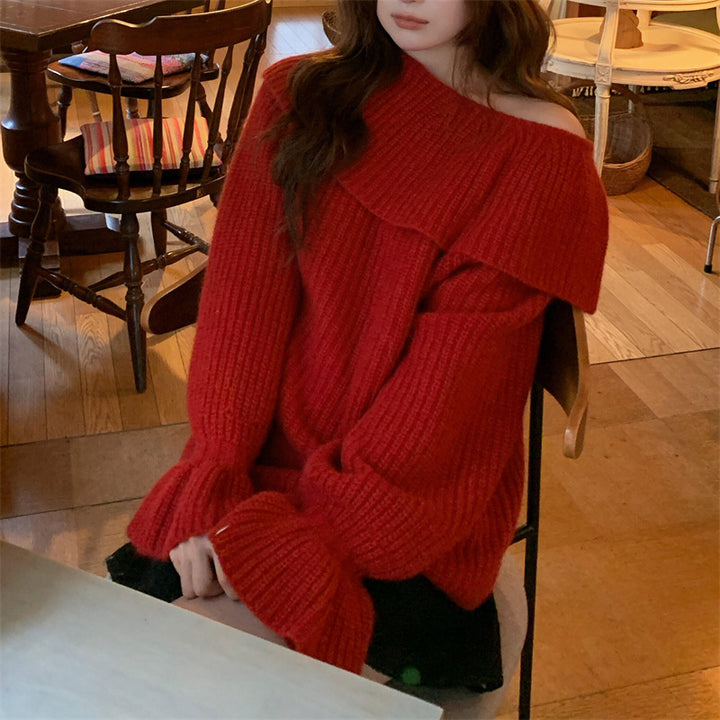 Ladies Off-Shoulder Sweater made of粗糙 Tricot Chic & Stil