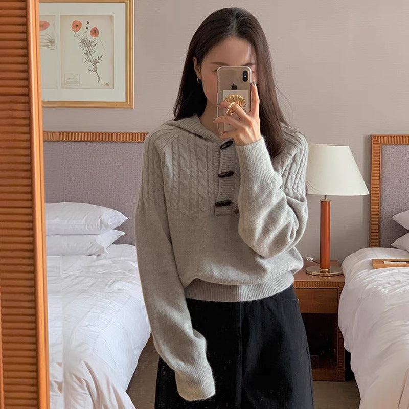 Pull en tricot pour femmes avec grand col Chic & Stil