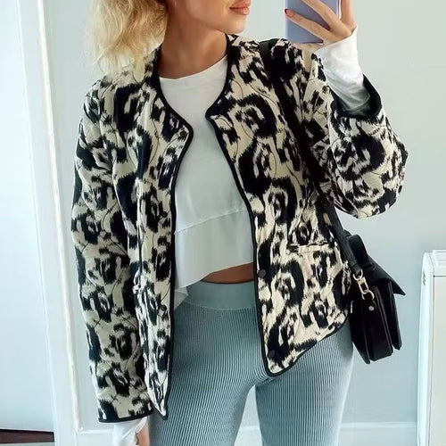 Urban women's lined bomber jacket with unique pattern Amarae