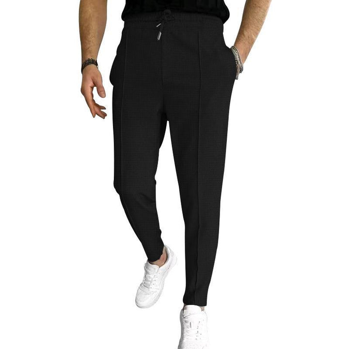 Casual men's leisure pants with elastic waist and stylish structural design Lune London