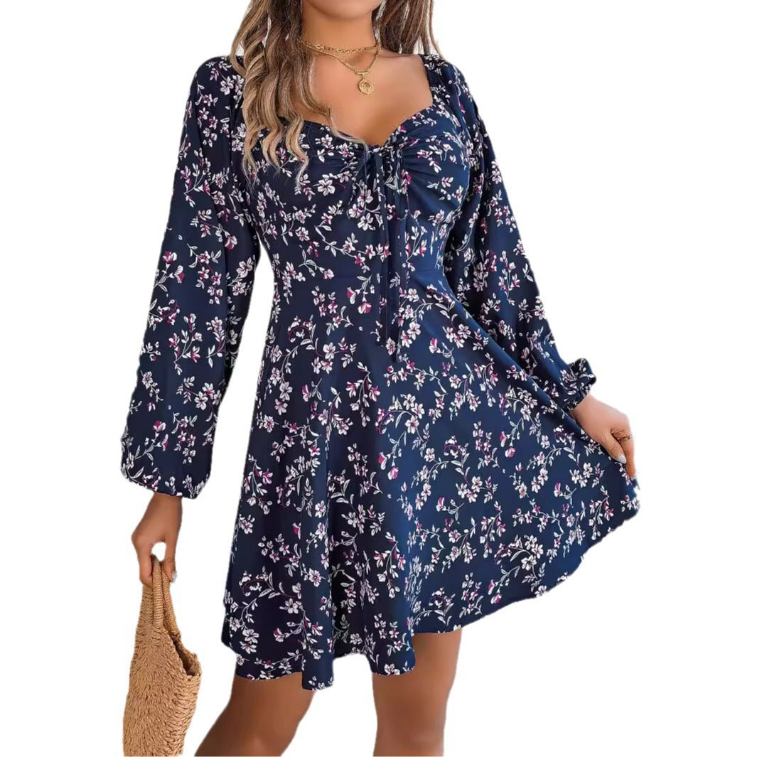 Off-shoulder summer dress for women with floral accents Lune London