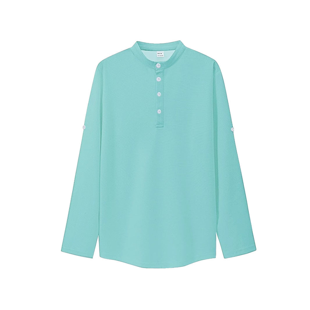 Casual shirt for men with a high collar and textured surface Lune London