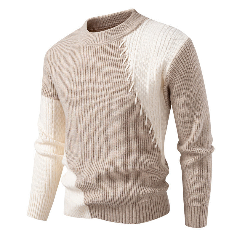 Elegant knitted sweater for men with a unique cable pattern and a modern design Lune London