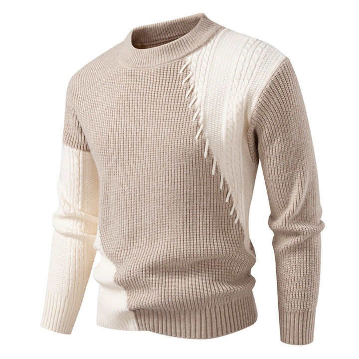Elegant knitted sweater for men with a unique cable pattern and a modern design Lune London